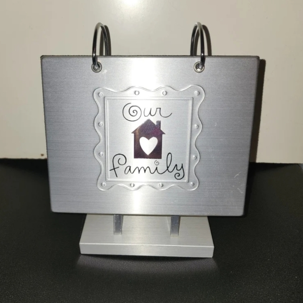 Our Family Photo Album, Picture Photo Album, Silver Metal Album Holder
